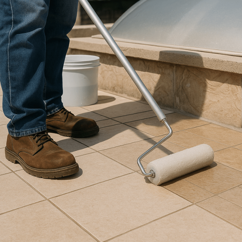 Aplicación de recubrimiento transparente